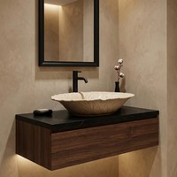 Lavabo haut de gamme de luxe léger, moderne, facile à nettoyer, avec égouttoir, pour comptoir de villa