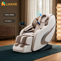 Fauteuil de massage électrique intelligent LIANHE avec commande vocale IA, chauffage lombaire et des pieds, pression d'air, zéro gravité, corps entier, pour la maison