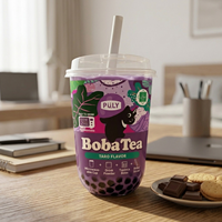 Taro Hızlı Isınan Mor Yam Mikrodalgada Pişirilebilir Bubble Tea Boba İçecek Bardağı Ortam Sıcaklığında Saklama 85g Yeniden Kullanılabilir Bardak Seçeneği Gece Geç Saatlerde İsteklere Uygun
