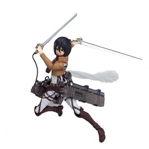 Fábrica Mejor Venta Caliente Anime Pvc Mikasa Levi Figura de Acción Eren Juguetes Mange Figura Attack on Titan Figma Juguete Móvil - Product Image 5