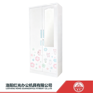 <span class=keywords><strong>Armadio</strong></span> in Acciaio con <span class=keywords><strong>Ante</strong></span> <span class=keywords><strong>a</strong></span> Battente, Ecologico, Grande Capacità, Struttura Smontabile, con <span class=keywords><strong>Specchio</strong></span> per Camera da Letto - Product Image 2