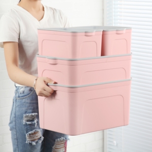 กล่องเก็บของ5.5L/11L/19L สำหรับจัดระเบียบของเล่นกล่องเก็บของพลาสติกสำหรับตู้เสื้อผ้าที่เก็บของเล่นกล่องเก็บของเด็กพร้อมฝาปิด - Product Image 2