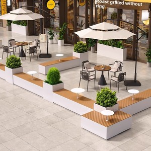 Kết Hợp Kim Loại Trồng Băng Ghế Dự Bị Ghế Cho Nhà Ngoài Trời Thanh Lịch Chậu Hoa Thiết Kế Thoải Mái Băng Ghế Dự Bị Cho Công Viên Công Cộng Vườn Sử Dụng - Product Image 6