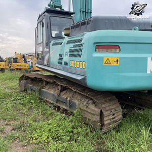 Excavadora de cadenas Kobelco 350 usada, de segunda mano, marca original japonesa, 350 toneladas, excavadora de gran tamaño Komatsu, excavadora sobre orugas. - Product Image 5