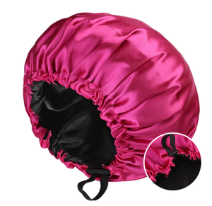 Bonnet en Satin Vente en Gros Réglable Double Face Satin Soyeux Cheveux Wrap Réversible Bonnet De Cheveux - Product Image 5