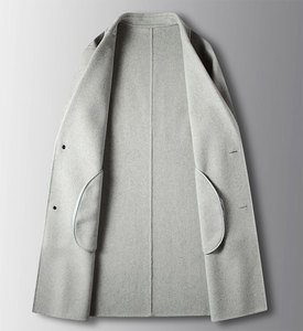 Abrigo <span class=keywords><strong>de</strong></span> Gabardina <span class=keywords><strong>de</strong></span> Lana <span class=keywords><strong>de</strong></span> Media Largura para Hombre, Otoño e Invierno 2025, Abrigo <span class=keywords><strong>de</strong></span> Terciopelo <span class=keywords><strong>de</strong></span> Doble Cara, Estilo Juvenil, Ligero y <span class=keywords><strong>de</strong></span> Lujo para Negocios - Product Image 2