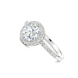 Anello Halo con <span class=keywords><strong>Diamante</strong></span> CVD di Alta Qualità, Pietra Centrale 0.8-1.5ct, Prezzo Diretto di Fabbrica per Gioiellerie - Product Image 5