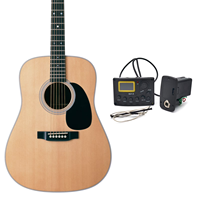 Ecualizador de 4 Bandas con Pantalla LCD Profesional, Caja de Batería, Sistema Piezoeléctrico, Preamplificador para Guitarra Acústica KLT-1, Material ABS