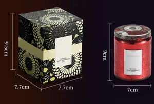 Velas Aromáticas Redondas de Cera de Soya Románticas, en Frascos de Vidrio con Relieve Delicado, Regalo de Lujo para Bodas, Acción de Gracias y Navidad - Product Image 3