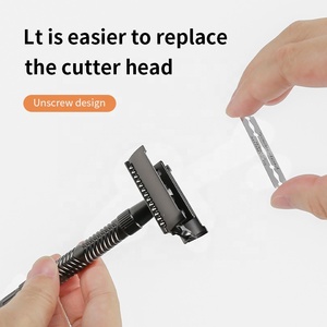 Giá bán buôn <span class=keywords><strong>Double</strong></span> <span class=keywords><strong>Edge</strong></span> an toàn dao cạo nhôm xử lý cổ điển Rose Gold dao cạo - Product Image 3