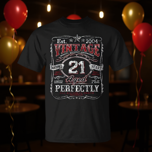 Camiseta vintage de cumpleaños para 21 años, edición limitada, diseño perfectamente envejecido, 2004 - Product Image 3