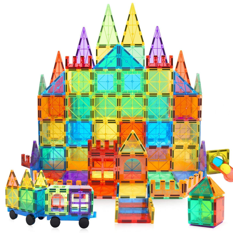 Kids Rainbow Building Blocks Plastic Magnetic