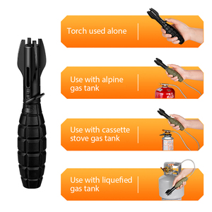 Encendedor de butano con brazo oscilante en forma de <span class=keywords><strong>granada</strong></span>, encendido con un solo toque, bloqueo de fuego, antorcha de gas ajustable, resistente al viento para encendido en camping - Product Image 4