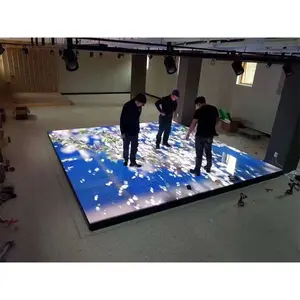 Indoor pista de baile LED Interactivo Indoor Stage Digital Video Wall Dance Floor Tile Led Display Screen