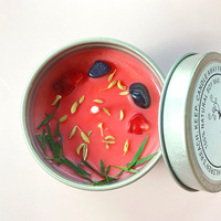 Récipients de bougies de luxe 100% cire de soja naturelle remplie d'huile essentielle de sauge blanche lavée bougies parfumées