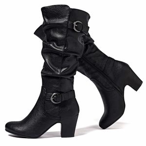 <span class=keywords><strong>Stivali</strong></span> alti al ginocchio da donna eleganti e comodi <span class=keywords><strong>stivali</strong></span> <span class=keywords><strong>con</strong></span> tacco grosso a punta rotonda <span class=keywords><strong>con</strong></span> chiusura a <span class=keywords><strong>cerniera</strong></span> <span class=keywords><strong>laterale</strong></span> per abbigliamento autunnale da donna - Product Image 1