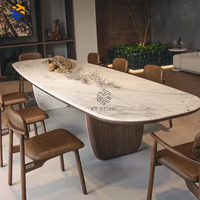 Table en pierre KT STONE populaire pour la maison, ambiance simple, entretien facile, bureau pour un aménagement moderne, salle à manger d'hôtel, marbre