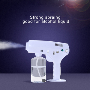 Atomizzatore portatile ricaricabile senza fili da 600 ml con luce blu, nebulizzatore regolabile, pistola spray nano disinfettante. - Product Image 4