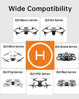 Tapis d'atterrissage pour drone à double couleur, pliable, lesté, en cuir PU, étanche, 50 cm/65 cm, pour DJI Drone