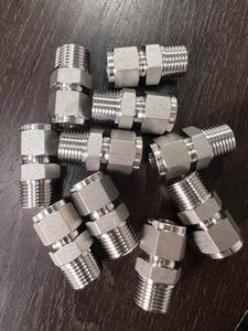 उपकरण संपीड़न पाइप फिटिंग 316L स्टेनलेस स्टील स्वगेलोक प्रकार डबल फेरूल एडाप्टर एनपीटी बाहरी धागा - Product Image 2