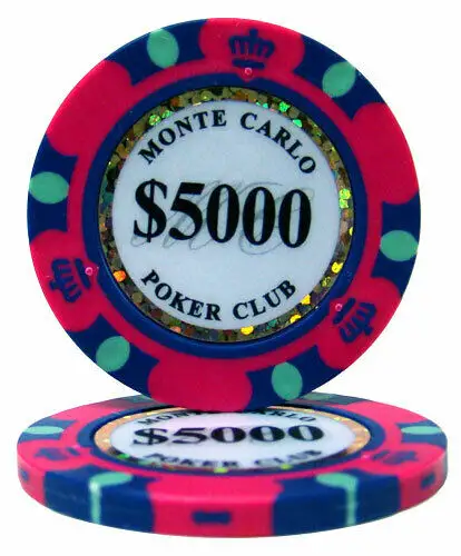 Nuevo Rosa $5000 Casino profesional Monte Carlo 14 gramos fichas de Poker