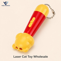 Jouet interactif pour chat avec pointeur laser, 8 motifs, design ours, baguette de stimulation pour animaux de compagnie, jeu d'intérieur, entraînement et exercice