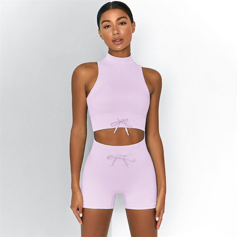 8 colors  Fashion Modern Breathable Workout Clothing Women Active Wear Yoga Set fitness