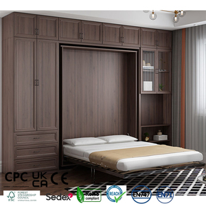 Letto a Scomparsa Multifunzionale Murphy con <span class=keywords><strong>Libreria</strong></span> e Armadio, <span class=keywords><strong>Libreria</strong></span> Girevole per Ottimizzare lo Spazio - Product Image 1