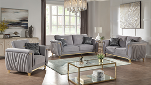 Canapé d'angle Chesterfield en tissu de luxe léger, style turc, avec décoration dorée, <span class=keywords><strong>le</strong></span> plus vendu en gros GSC54 - Product Image 3