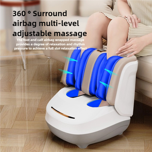 Masajeador de pies negro con rodillo inteligente Shiatsu de nuevo diseño <span class=keywords><strong>2025</strong></span> con compresión de aire eléctrica y masajeador de piernas y pies con vibración - Product Image 5