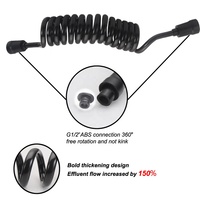 DIECHENG DCR-15B Tuyau de bidet pour usage hôtelier, matériau PU+ABS, pression maximale 200 psi, diamètre intérieur 1/2 pouce, installation facile, écrou conique