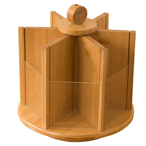 Rotating Cosmetic Storage <b>Box</b> 360 Degree Wood Acrylic Desktop Organizer For <b>Makeup</b> Skincare Perfume Vanity Use - Product Image 5