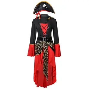 Pirate jeu uniforme Costume Cosplay mascarade Performance Halloween Costume enfants unisexe dame Costumes en gros femme Sexy