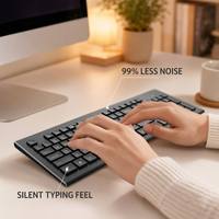 2.4G Wireless Plug-and-Play Ergonomic Keyboard Mouse Set Hot-Selling Item Supports Tablets & Phones