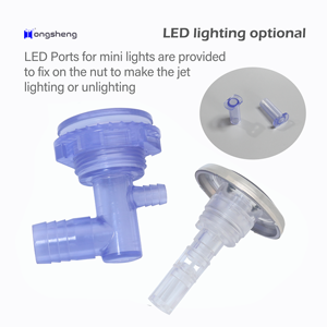 透明方向SPAジェットコーナーワールプール浴槽中型ステンレス鋼ジェット部品ウォータージェットノズル - Product Image 6