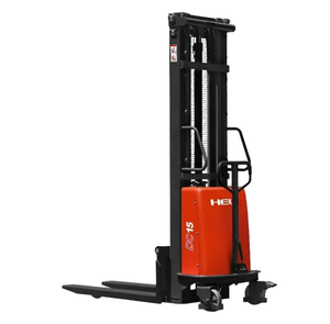 Apilador de Palés Semi-Eléctrico de 1 Tonelada, Capacidad de Carga de 1.5T/2 Toneladas, Altura de Elevación de 1.6m/3.5m, Máquina Apiladora Hidráulica Manual, Precio de Fábrica - Product Image 1