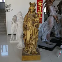 BLVE kilise yaşam boyutu Metal mesih İsa Mary pirinç heykeli katolik dini meryem bronz heykel ev dekor için
