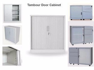 ตู้เก็บเอกสารโลหะสีสันทันสมัย ประตูบานเลื่อนแบบ Tambour ตู้เหล็กสำหรับสำนักงาน เฟอร์นิเจอร์จัดเก็บเอกสาร ตู้ล็อคได้ - Product Image 4