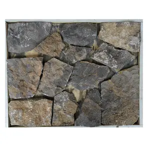 Hot Sale Ce Certificated China Natural Crazy Pattern Rustic Slate Exterior Wall Decoration Culture Stone