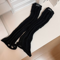 Tiktok y2k vêtements Lolita jambières femmes hiver genou gothique tricot longues chaussettes Leggings guêtres été genou bottes manchette chaussette