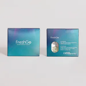 Fresh go natural Look 3 Tone lentes de contacto suaves lentes de contacto de Ojos de colores al por mayor 1 año OEM caja de papel lentes de contacto