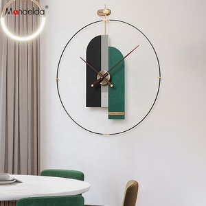 Mandelda Home Decor Minimaliste Moderne Béton Quartz Métal <span class=keywords><strong>Horloge</strong></span> Murale Pour Salon 3d <span class=keywords><strong>Horloge</strong></span> Décoration Murale - Product Image 4