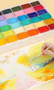 Fournitures d'art qualité professionnelle 50ml 24 couleurs <span class=keywords><strong>Gouache</strong></span> peintures ensemble <span class=keywords><strong>Gouache</strong></span> couleur pour papier et toile - Product Image 4