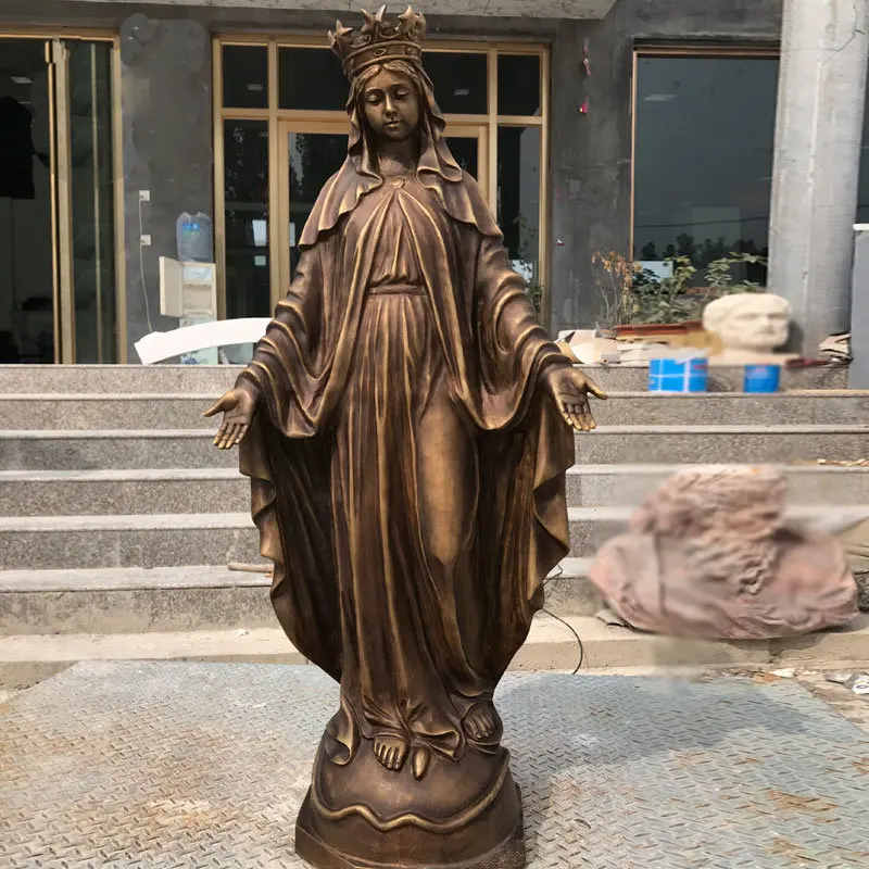 Benutzer definierte religiöse Maria Skulptur Bronze Jungfrau Maria Statue zum Verkauf