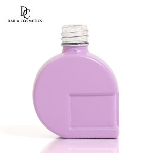 Logotipo personalizado al por mayor <span class=keywords><strong>10</strong></span> ml púrpura diseño ovalado UV esmalte de uñas en gel botella de vidrio con tapa y cepillo UV - Product Image 2
