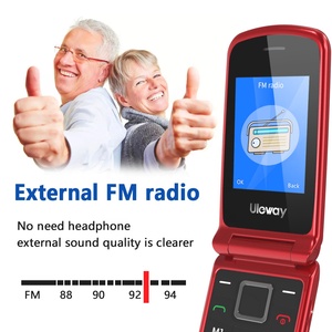 Télé<span class=keywords><strong>phone</strong></span> portable à clapet 4G débloqué de haute qualité d'usine & Télé<span class=keywords><strong>phone</strong></span> mobile senior 4G à double écran 1,77+2,4'' sans contrainte - Rouge - Product Image 2