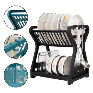 Escurridor de Platos de Doble Capa para Cocina, Estante de Almacenamiento Multifuncional para el Hogar, Organizador de Platos - Product Image 2