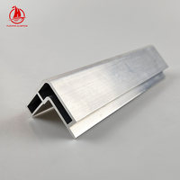 Perfil de aluminio extruido de aluminio anodizado acabado correo en forma de L de aleación de aluminio T5 T6 6061 del proveedor 6063