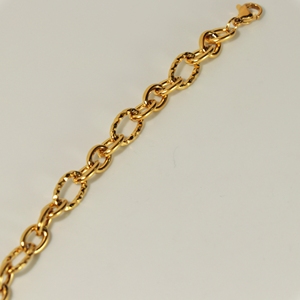 Gold Plated <b>Chain</b> Link Bracelet Classic Style Unisex Alloy Jewelry - Product Image 2