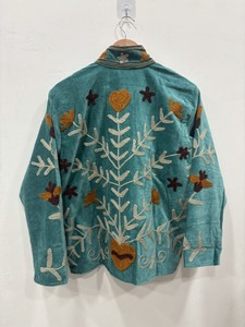 Unisex Spring <b>Jacket</b> Ethnic Luxury Outerwear Indian Suzani Embroidery <b>Velvet</b> <b>Jacket</b> Suzani Boho Coat for Trendy Layering - Product Image 4